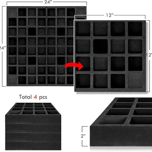 EVA Foam Acoustic Diffusers 4Pcs Waffle Style