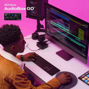 Audiobox GO | USB-C Audio Interface for Music Production with Studio One DAW Recording Software, Music Tutorials, Sound Samples and Virtual Instruments