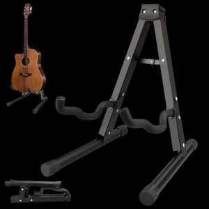 Guitar Stand A-Frame Folding Guitar Stand W/ Non-Slip Rubber and Foam Arms