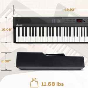 88 Key Keyboard Piano with 480 Sounds, Speakers, USB MIDI, Sheet Music Tablet Rest, Power Adapter and Piano Lessons for Beginners