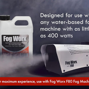 Fogworx Fog Juice - 1 Quart of Premium Odorless Fog Fluid (32 Oz) - Medium Density, High Output, Long Lasting Fog Machine Fluid for 400 Watt to 1500 Watt Machines