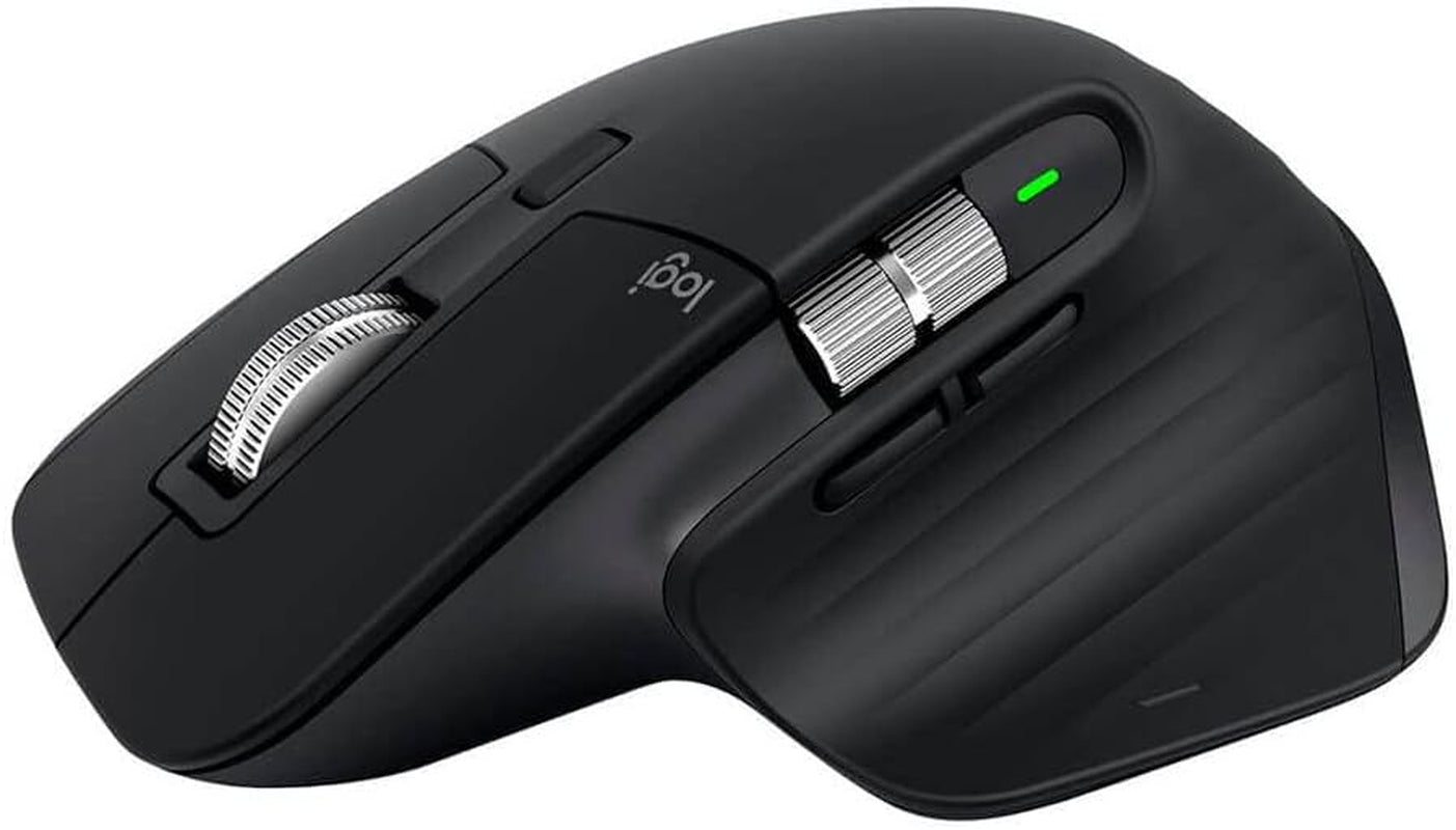 MX Master 3S - Wireless Performance Mouse with Ultra-Fast Scrolling, Ergo, 8K DPI, Track on Glass, Quiet Clicks, USB-C, Bluetooth, Windows, Linux, Chrome - Graphite