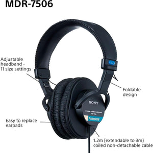 MDR7506 Professional Large Diaphragm Headphone