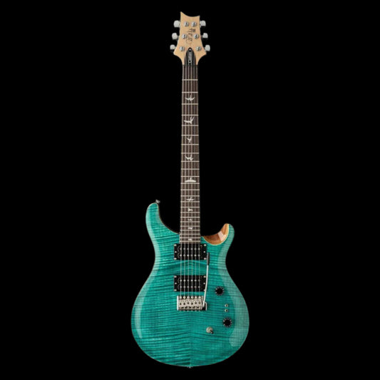 PRS Guitars SE Custom 2408 Turquoise 6 String Electric Guitar with Maple Top