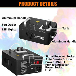 Vertical Fog Machine 1000W 6 LED Lights