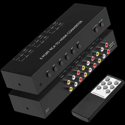 6 Port RCA to HDMI Converter