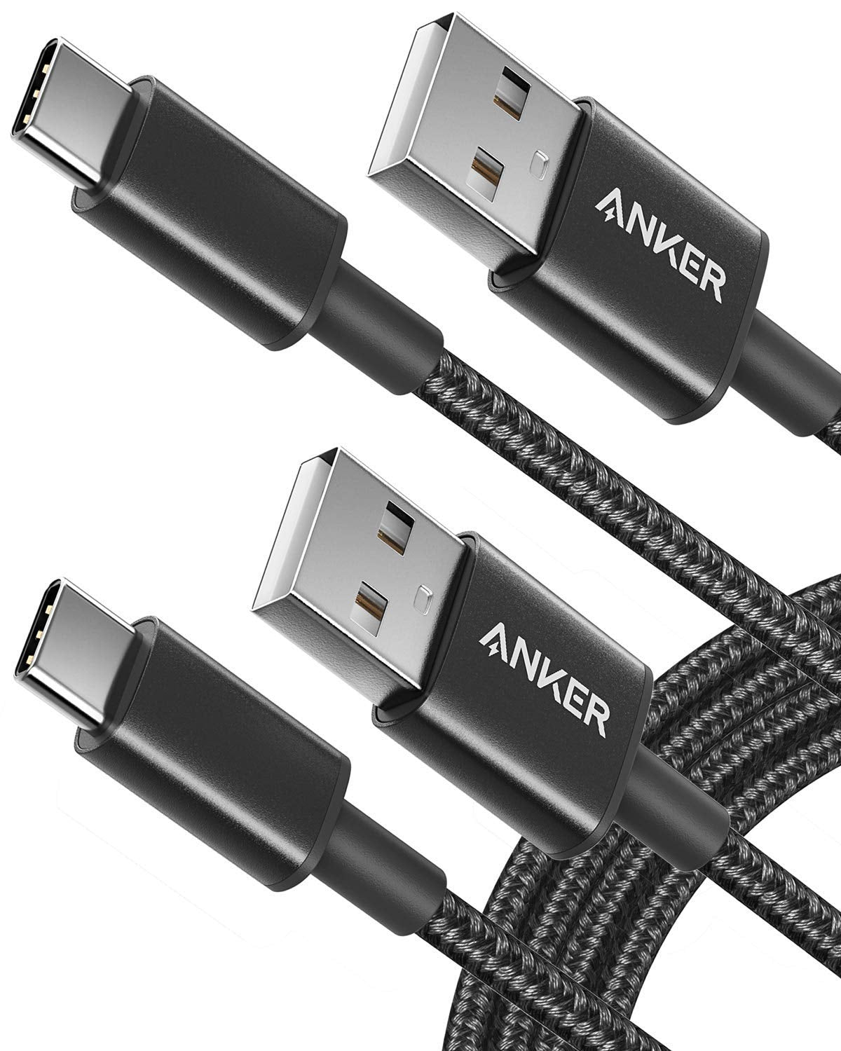 USB to USB C Cable [2 Pack, 3FT], USB a to USB C Charger Cord for Samsung Galaxy S10 S10+, LG V30, Beats Fit Pro and More (USB 2.0, Black)