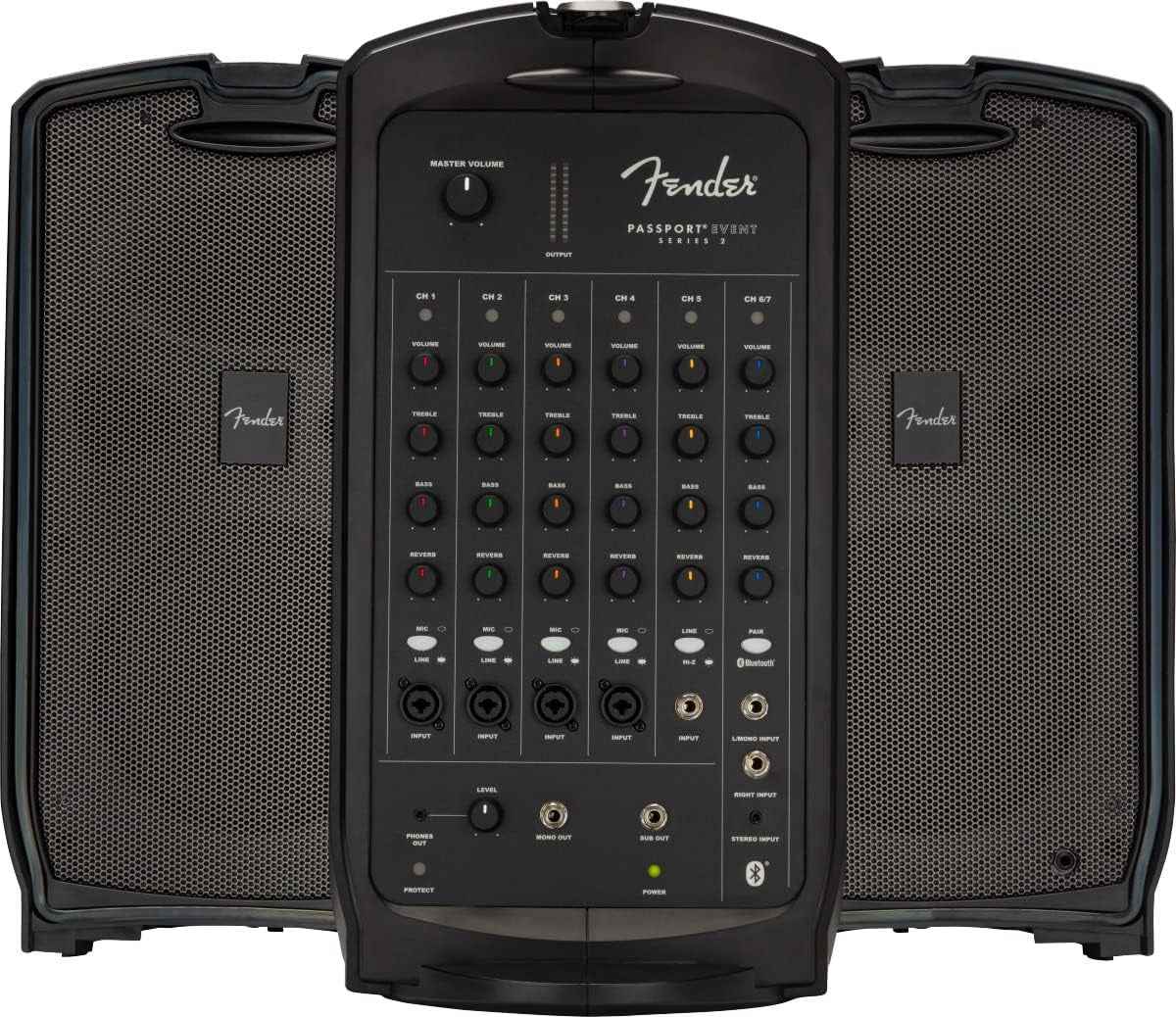 Passport Event S2 Portable PA System Bundle with Compact Speaker Stands, XLR Cable, and Instrument Cable