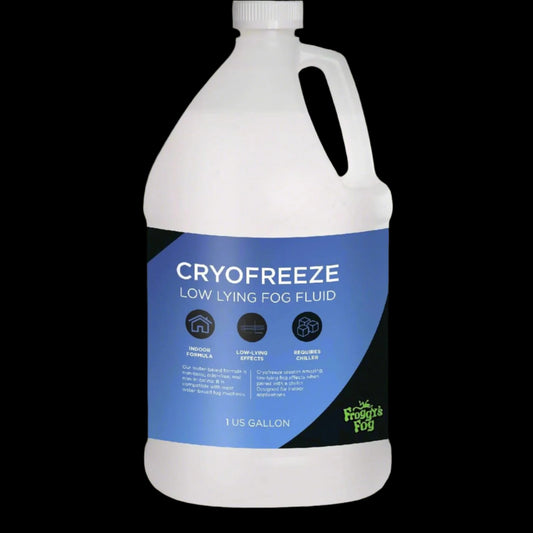 Cryofreeze Low Lying Fog Fluid for Stage and Studio, Use with Fog Chillers, Ground Foggers, and Low Lying Fog Generators, 1 Gallon