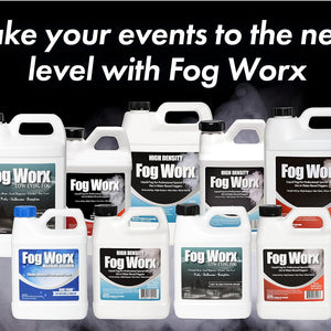 Fogworx Extreme High Density Fog Juice - Long Lasting, High Output, Water Based Fog Machine Fluid - Half Gallon, 64Oz