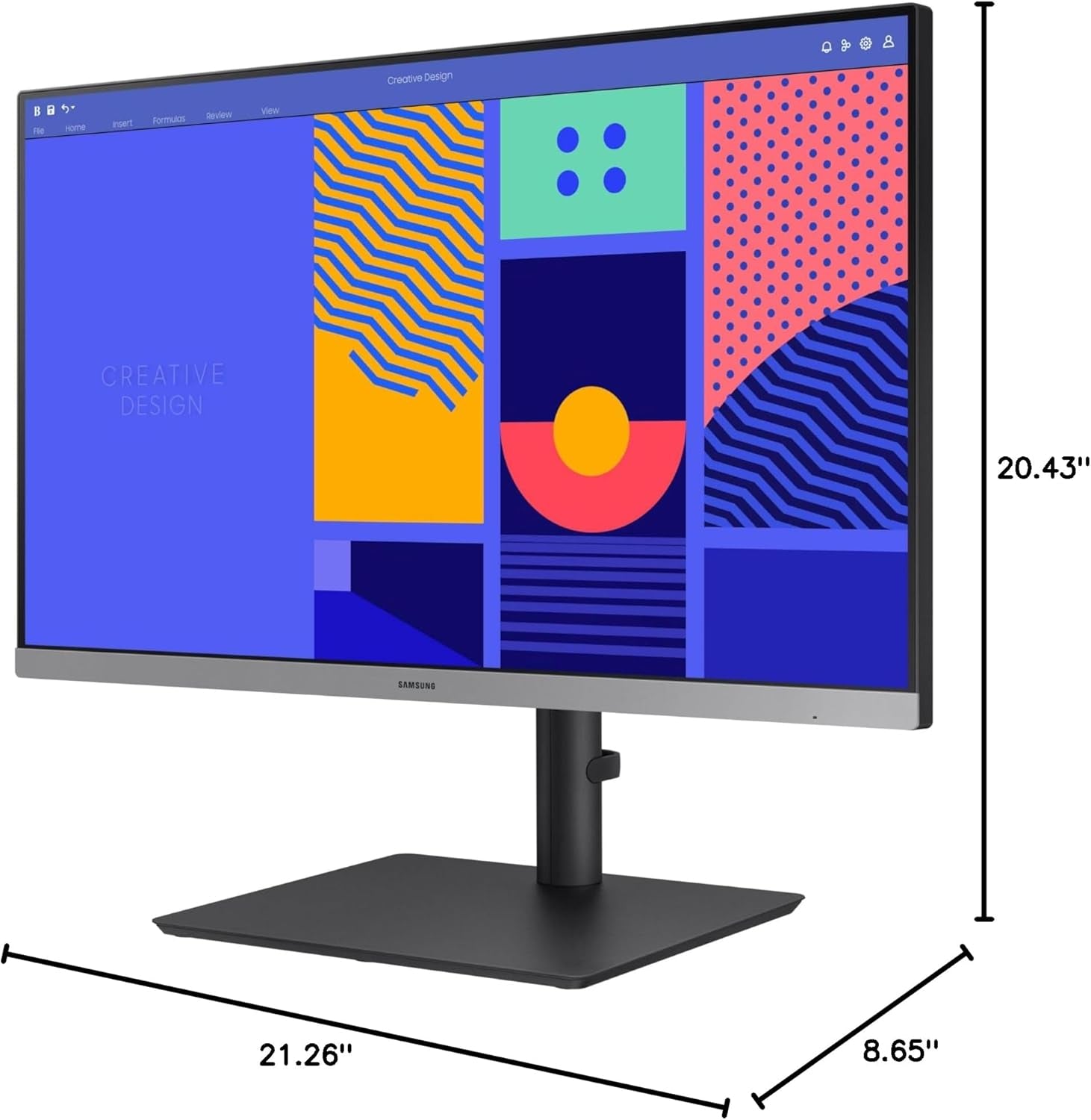 24-Inch S43GC Series Business Essential Computer Monitor, IPS Panel, Height Adjustable Stand, Triple Input, New Displayport, 100Hz, AMD Freesync, Advanced Eye Care LS24C432GANXZA, 2024