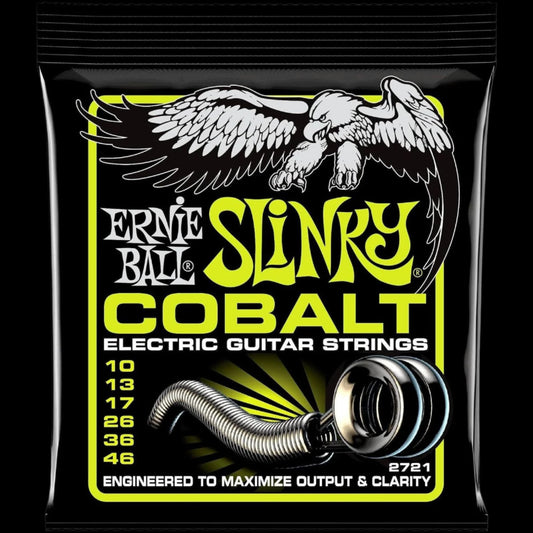 Regular Slinky Cobalt Electric Guitar Strings, 10-46 Gauge (P02721)