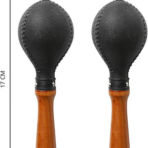 Percussion Maracas Pair of Shakers Rattles Sand Hammer Percussion Instrument with ABS Plastic Shells and Wooden Handles for Live Performances and Recording Sessions