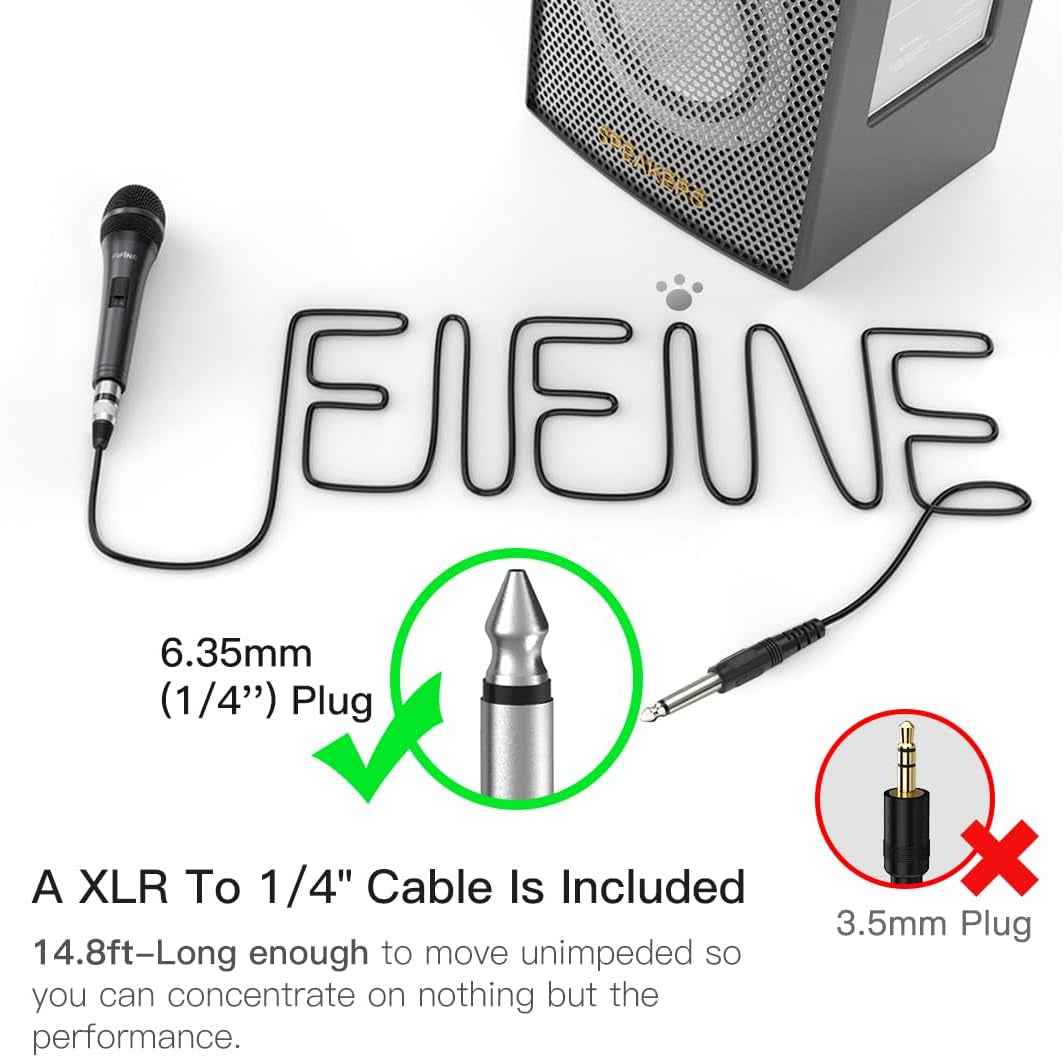 Fifine Cardioid Microphone W/ 15Ft Cable