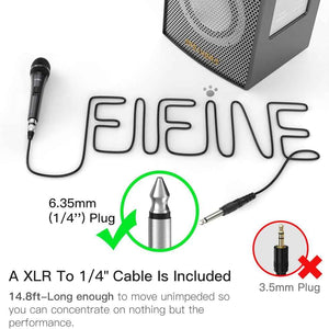 Fifine Cardioid Microphone W/ 15Ft Cable