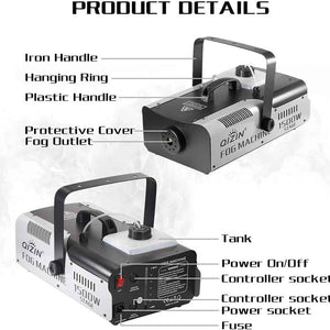 1500W Fog Machine W/ 2 Controllers