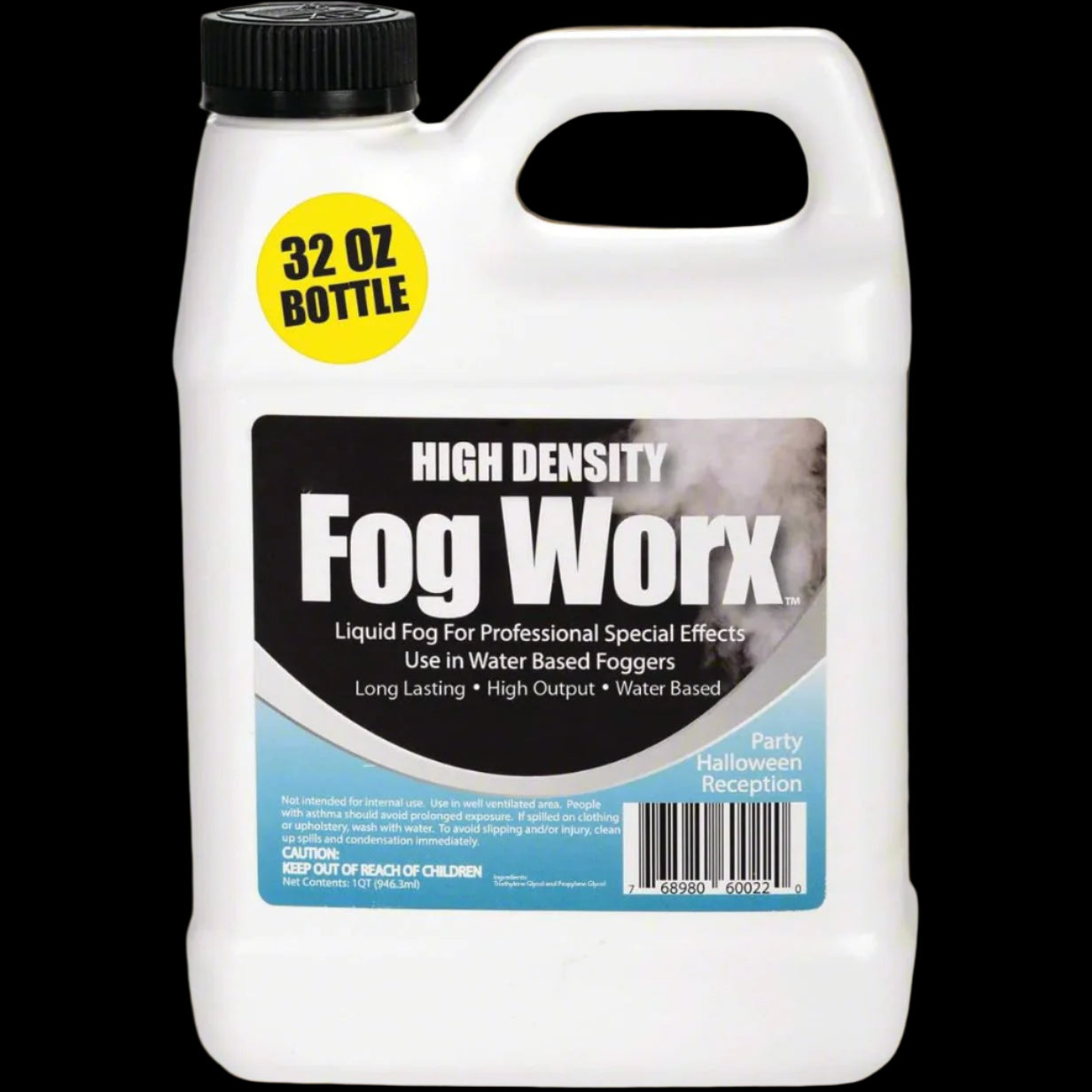 Fogworx Extreme High Density Fog Juice - Quart – 32 Fluid Ounces of Long Lasting, High Output, Odorless Water Based Machine Fluid for 400 to 1500 Watt Machines