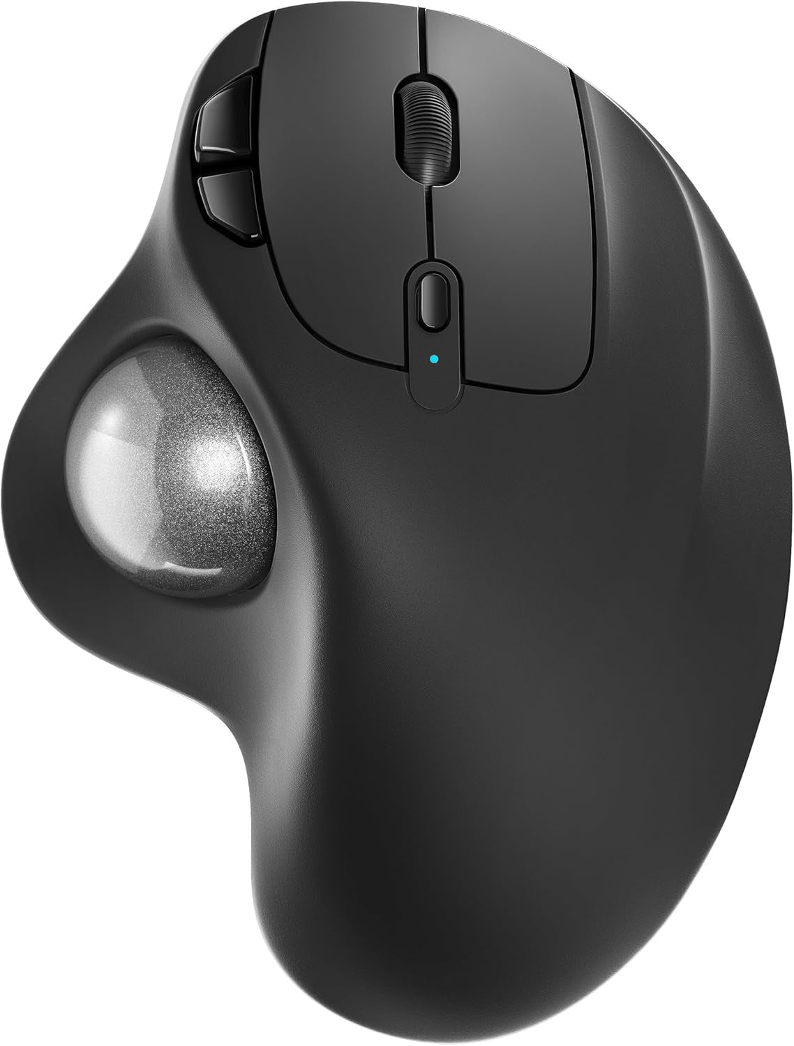 M501 Wireless Trackball Mouse, Rechargeable Ergonomic, Easy Thumb Control, Precise & Smooth Tracking, 3 Device Connection (Bluetooth or USB Receiver), Compatible for PC, Laptop, Mac, Windows.