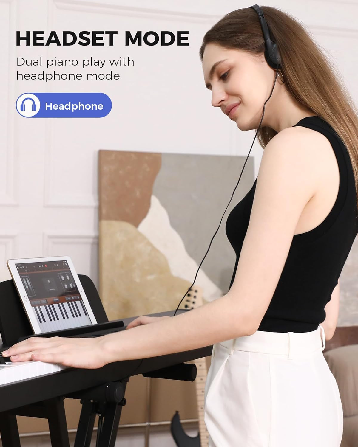 Semi-Weighted Piano Keyboard 88 Keys with Stand, Full-Size Electric Keyboard Piano for Beginners,Portable 88 Key Keyboard with 900 Tones,700 Rhythms,110 Demo Songs,Usb-Midi, FEP300X, Black