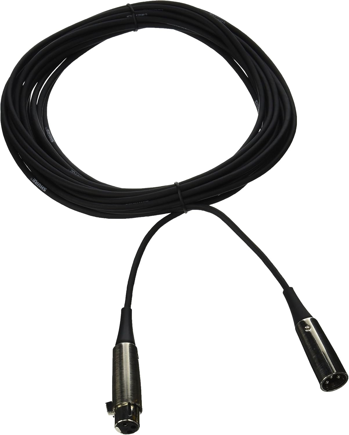 C25J 25-Foot Hi-Flex Cable with Chrome XLR Connectors, Black