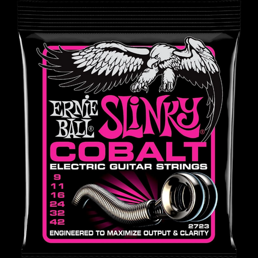 Ernie Ball Super Slinky Cobalt Electric Guitar Strings (9-42 Gauge)