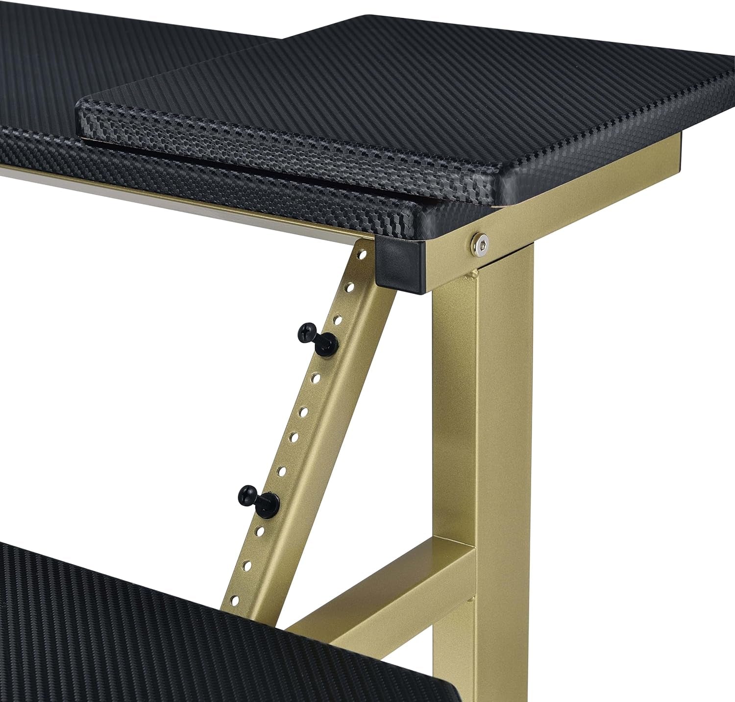 Saida Rectangular Music Desk with Headphone Holders in Black