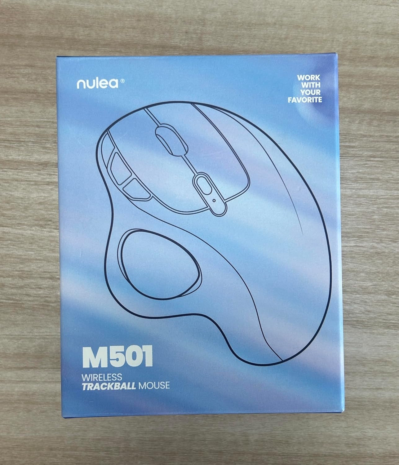 M501 Wireless Trackball Mouse, Rechargeable Ergonomic, Easy Thumb Control, Precise & Smooth Tracking, 3 Device Connection (Bluetooth or USB Receiver), Compatible for PC, Laptop, Mac, Windows.