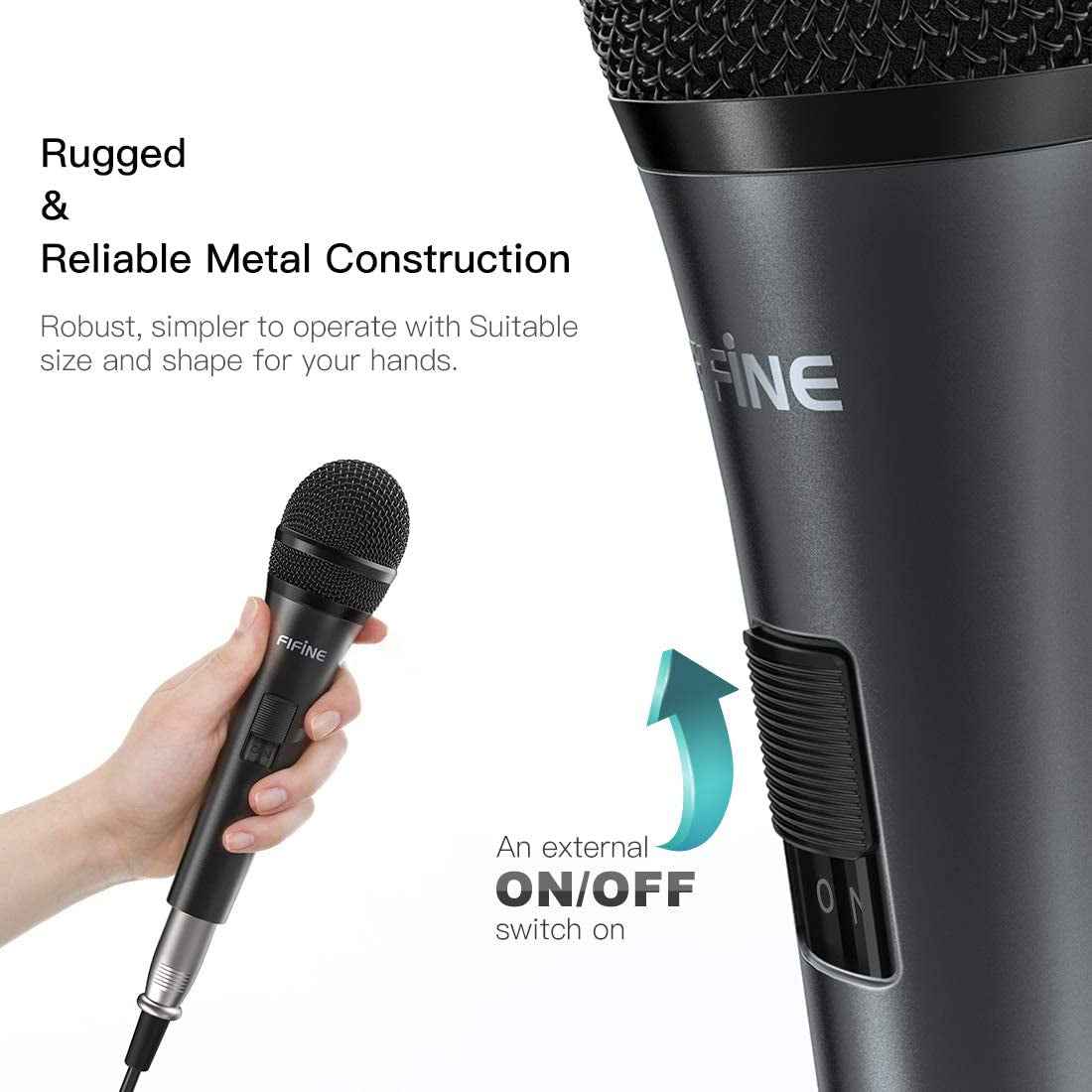 Fifine Cardioid Microphone W/ 15Ft Cable