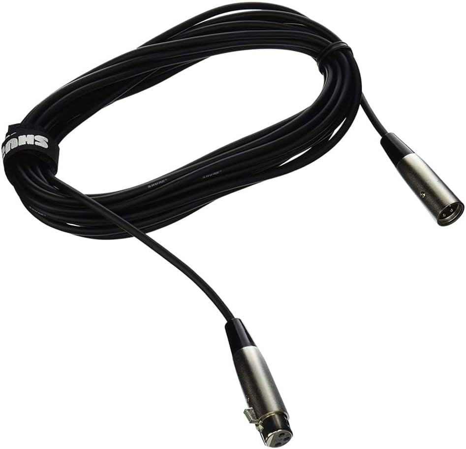 C25J 25-Foot Hi-Flex Cable with Chrome XLR Connectors, Black