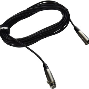 C25J 25-Foot Hi-Flex Cable with Chrome XLR Connectors, Black