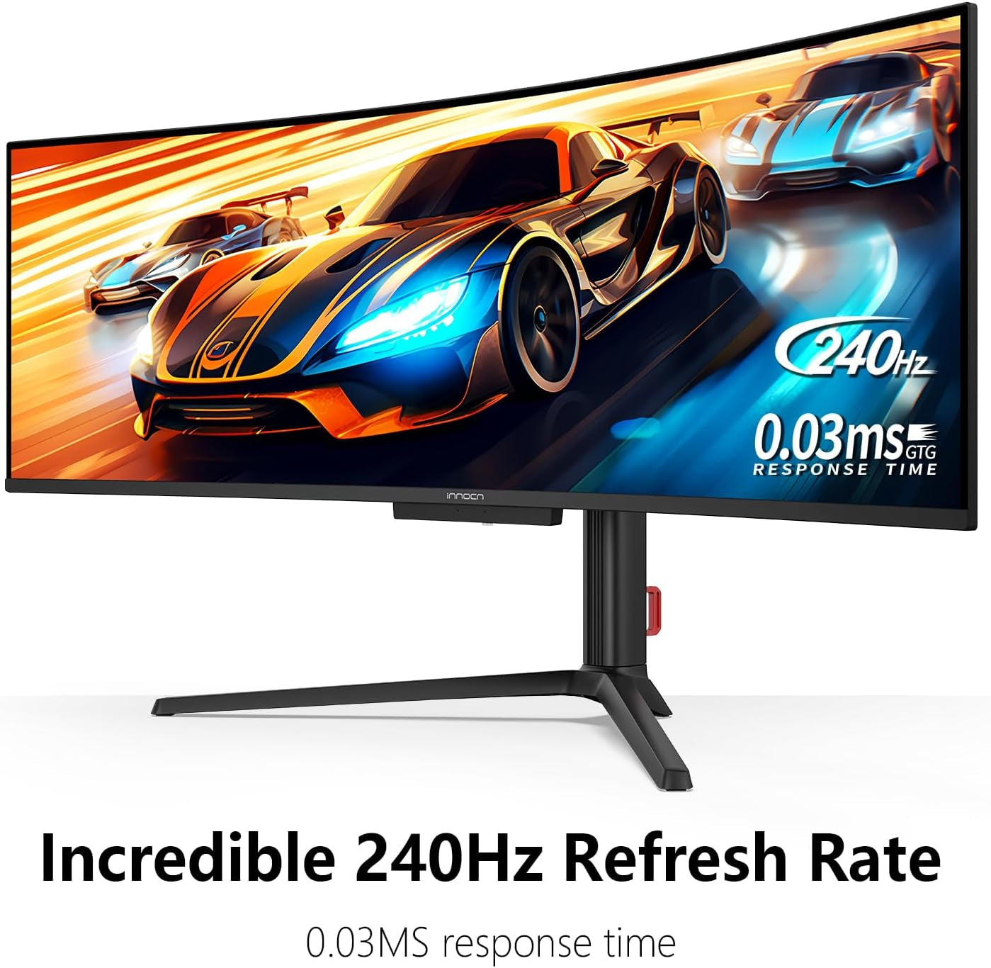 49" 49Q1S OLED Curved Gaming Monitor 5120 X 1440P 240Hz, 0.03Ms, USB Type C 90W, HDMI 2.1, Displayport, USB Hub, Surrounding Speakers, Adaptive-Sync, Height Adjustable Stand, Black