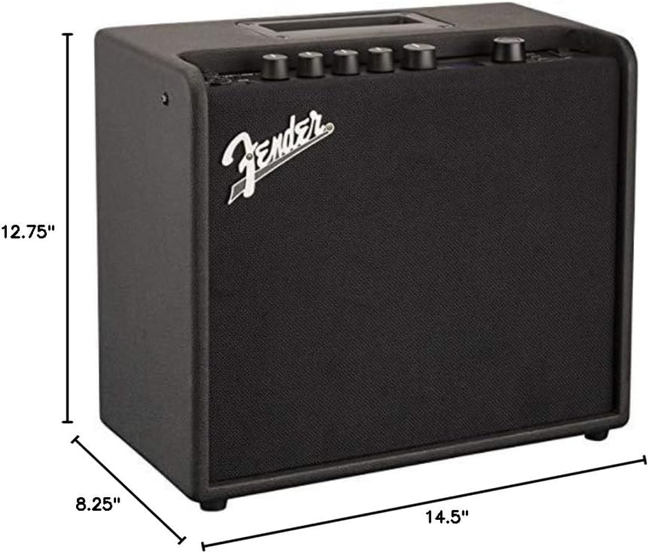 Mustang LT25 Guitar Combo Amplifier Bundle with Cable and Austin Bazaar Exclusive 12-Pack Picks