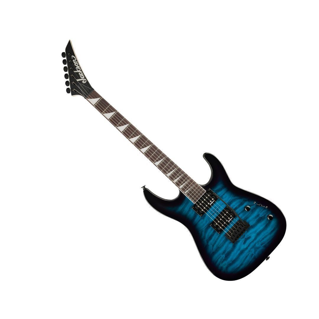 Jackson JS Series Dinky JS20 DKAQ 2PT 6 String Electric Guitar Transparent Blue