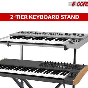 5 Core 2 Tier Keyboard Stand Extension Adapter Adjustable Width 2Nd Tier X-Style