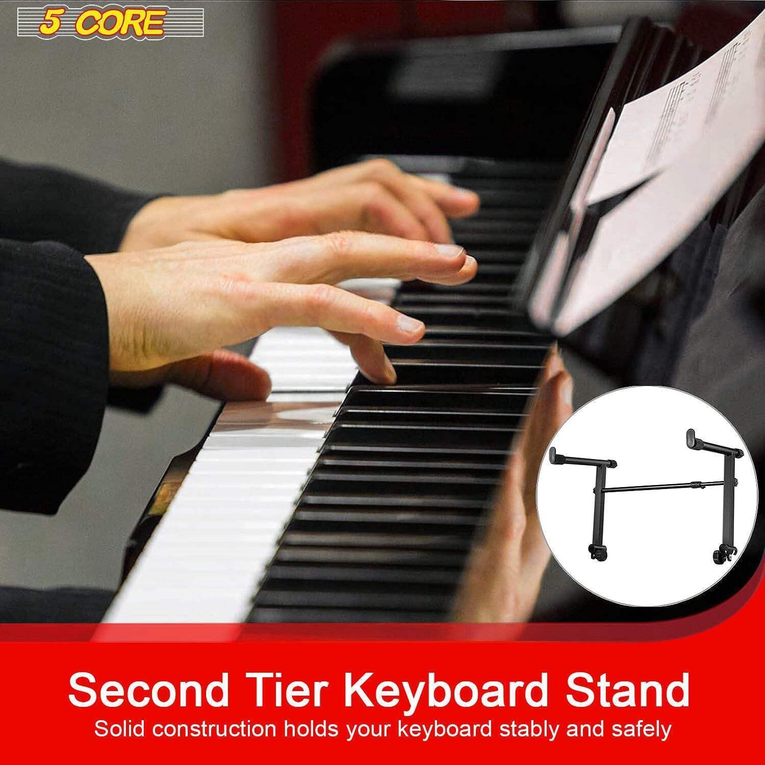 5 Core 2 Tier Keyboard Stand Extension Adapter Adjustable Width 2Nd Tier X-Style