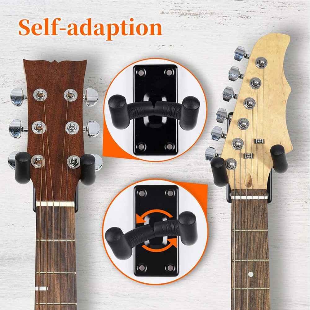 2Pcs Guitar Hangers Rack Adjustable Instrument Display Wall Mount Holder Hook US