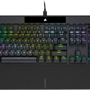 K70 RGB PRO Wired Mechanical Gaming Keyboard (Cherry MX RGB Red Switches: Linear and Fast, 8,000Hz Hyper-Polling, PBT Double-Shot PRO Keycaps, Soft-Touch Palm Rest) QWERTY, NA - Black