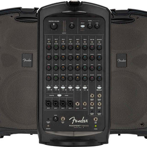 Passport Venue S2 Portable PA System Bundle with Compact Speaker Stands, XLR Cable, and Instrument Cable