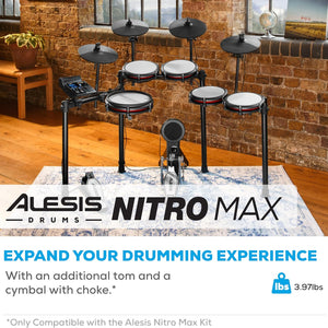 Nitro Max Kit 10 Piece Electric Drum Set with Quiet Mesh Pads, 10