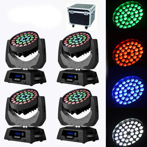 Boudler Pro 36X10W RGBW (4 In1) LED Moving Head Wash Beam Stage Light Spotlight Lamp 14CH DMX512 RGBW for Disco DJ Club Christmas Birthday Wedding Party Stage Light (1)