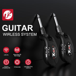 U2 Guitar Wireless System with Transmitter and Receiver for Electric Guitars, Amp, Bass, Violin