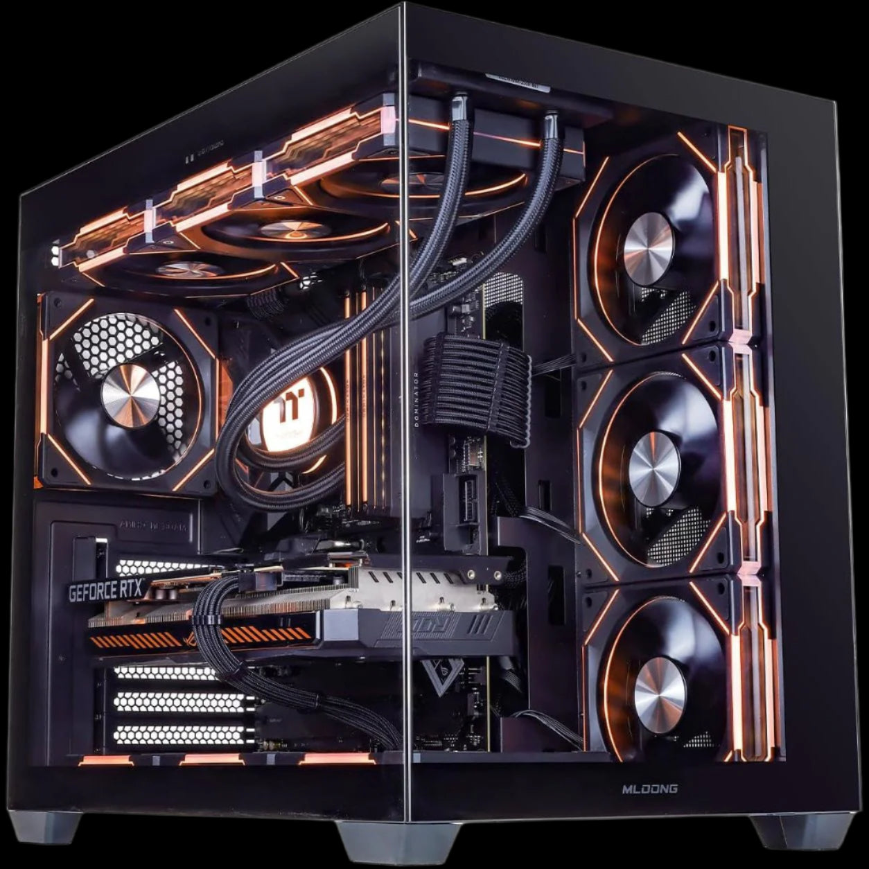 Darkness Dragon Gaming Pc,Intel Core I9 13900KF 5.8 Ghz,Geforce RTX 4070 Super 12GB Desktop Computer,2Tb Nvme SSD,64GB DDR5 6000Mhz, Liquid Cooled Prebuilt,800W Psu,Windows 11 Home & Powered Gamer PC