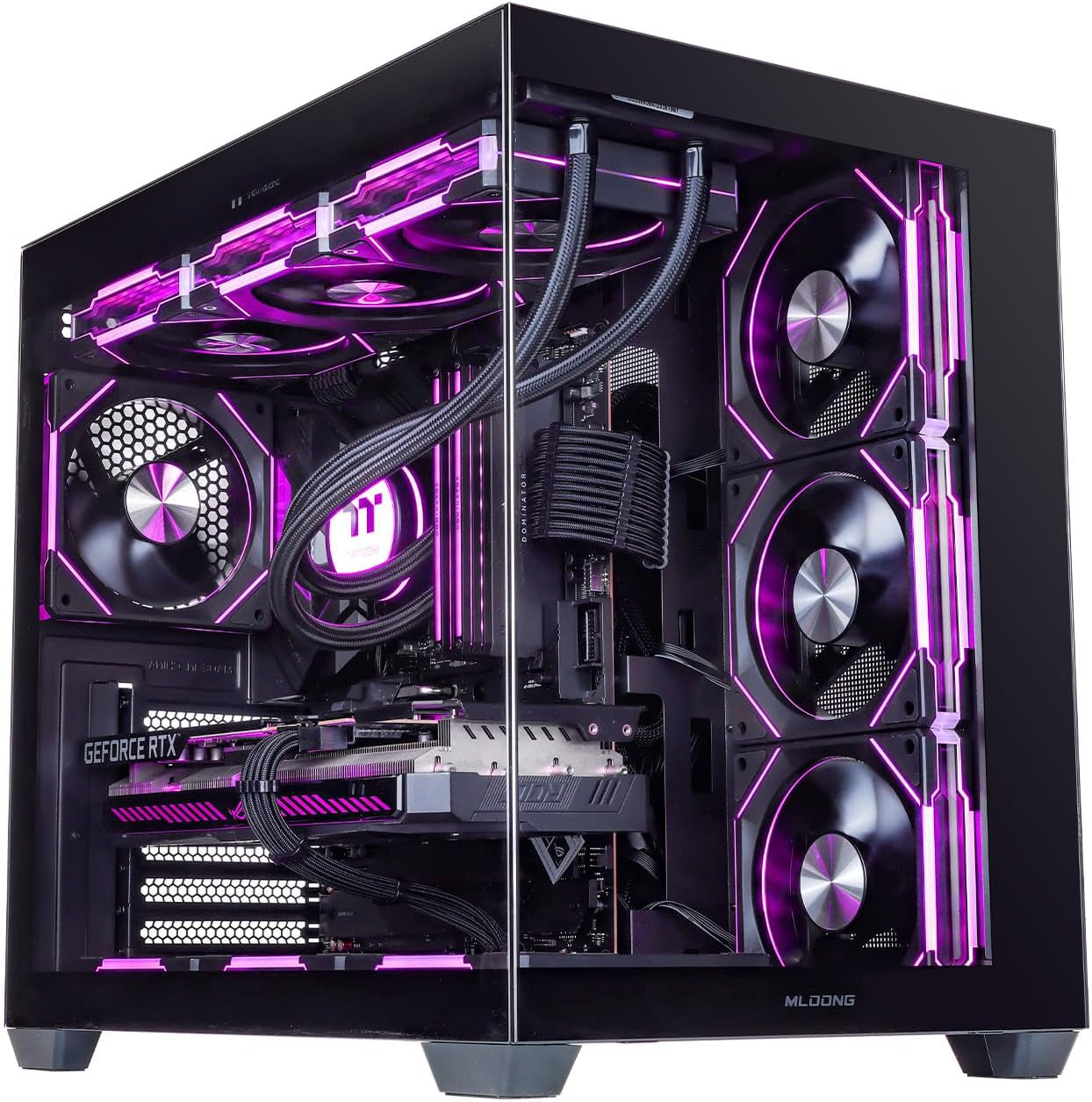 Darkness Dragon Gaming Pc,Intel Core I9 13900KF 5.8 Ghz,Geforce RTX 4070 Super 12GB Desktop Computer,2Tb Nvme SSD,64GB DDR5 6000Mhz, Liquid Cooled Prebuilt,800W Psu,Windows 11 Home & Powered Gamer PC