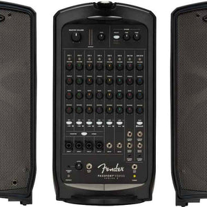 Passport Venue S2 Portable PA System Bundle with Compact Speaker Stands, XLR Cable, and Instrument Cable