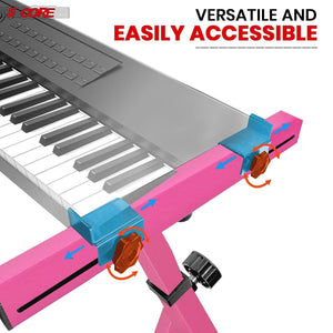 5Core Keyboard Stand Z Style Heavy Duty Piano Riser Height Adjustable Holder