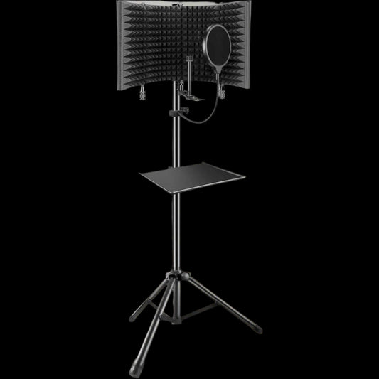 Microphone Stand With Isolation Shield