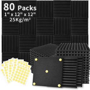 Wedge Style Foam Panels 80 Pack