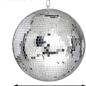 Mirror Disco Ball - 8-Inch Cool and Fun Silver Hanging Party Disco Ball –Big Party Decorations, Party Design