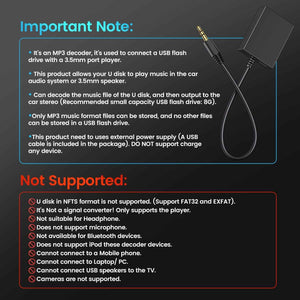 USB Female to 3.5mm Male Adapter