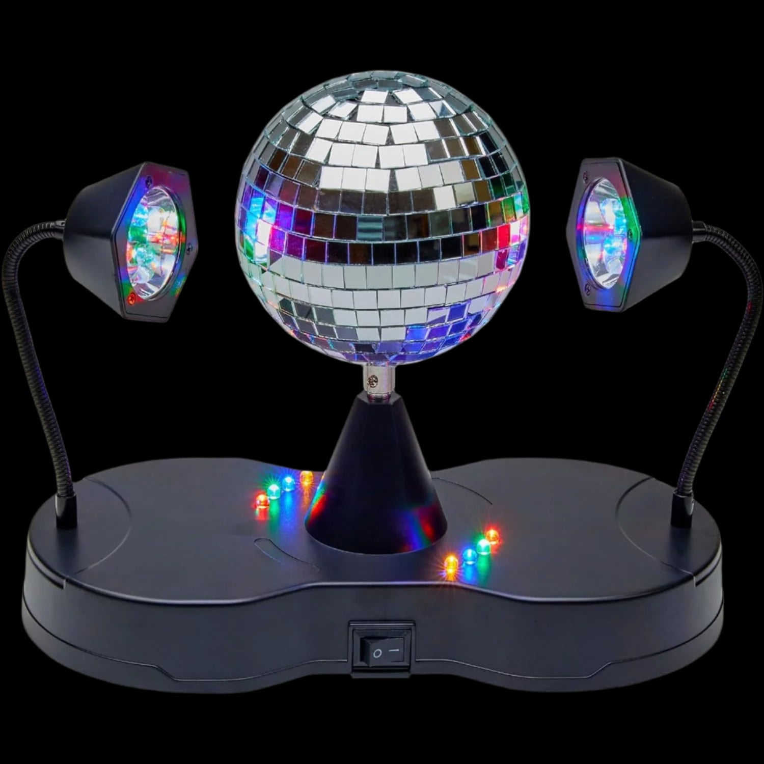 Rotating Disco Ball - LED Revolving Disco Ball with Movable Strobe Lights for Disco Party Decor, Mirror Lights Party, Mini Lava Lamp Alternative, 30 Second Dance Party